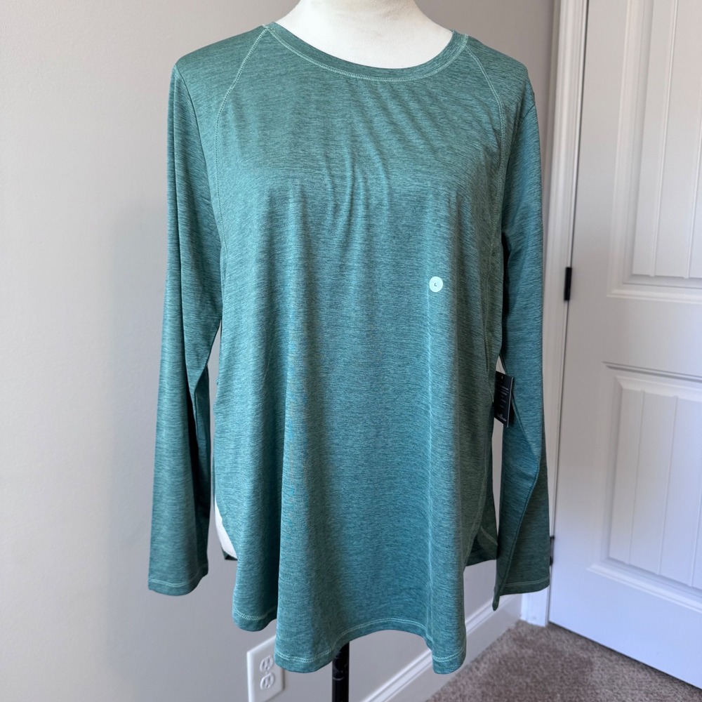 Eddie Bauer First Ascent Resolution Guide Top Dark Evergreen Heather Green L NEW